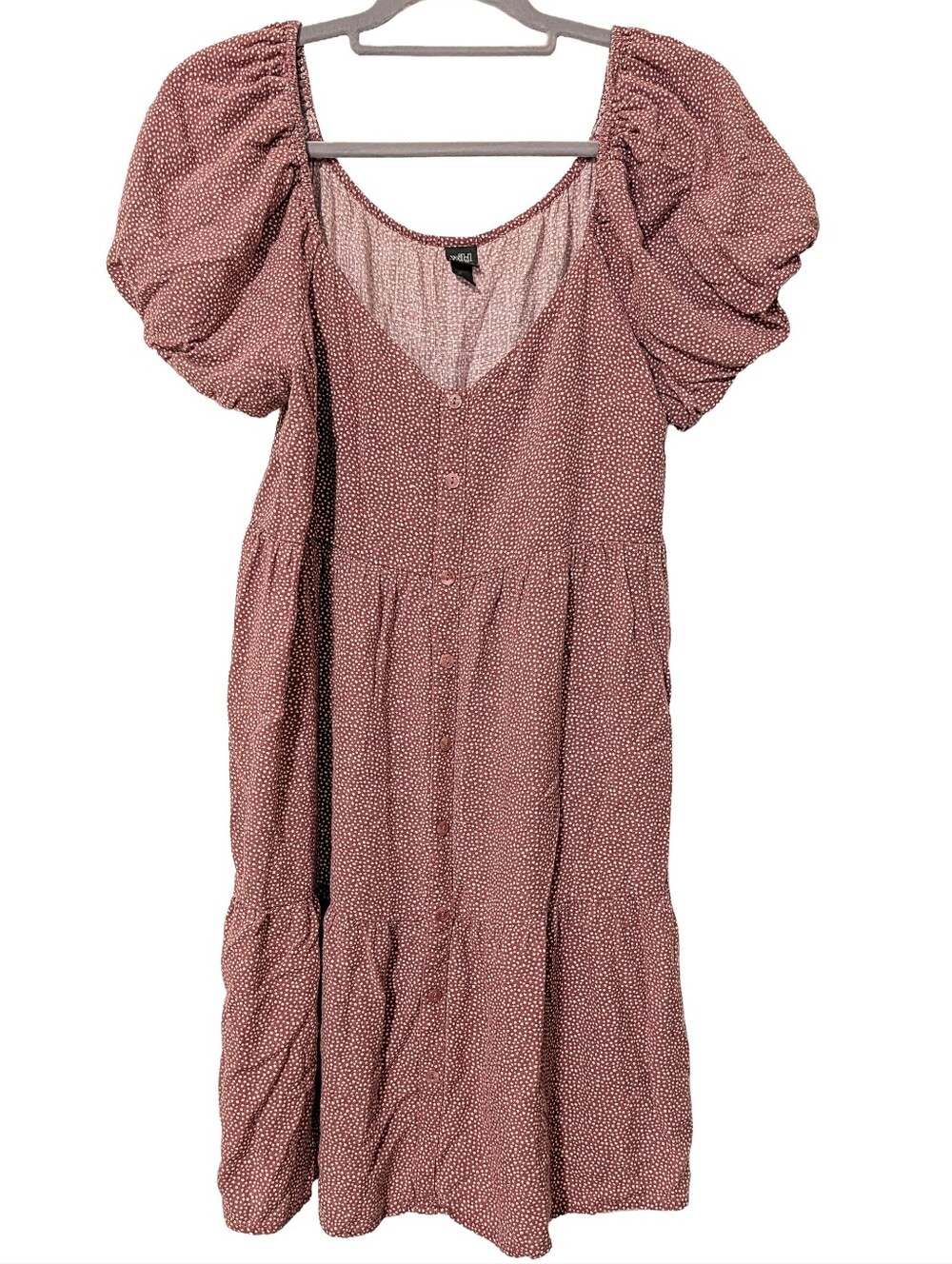 Mauve Pink Puff Sleeve Mini Dress Wild Fable